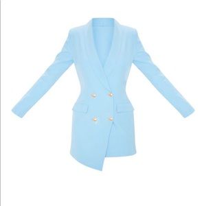 Baby blue blazer dress